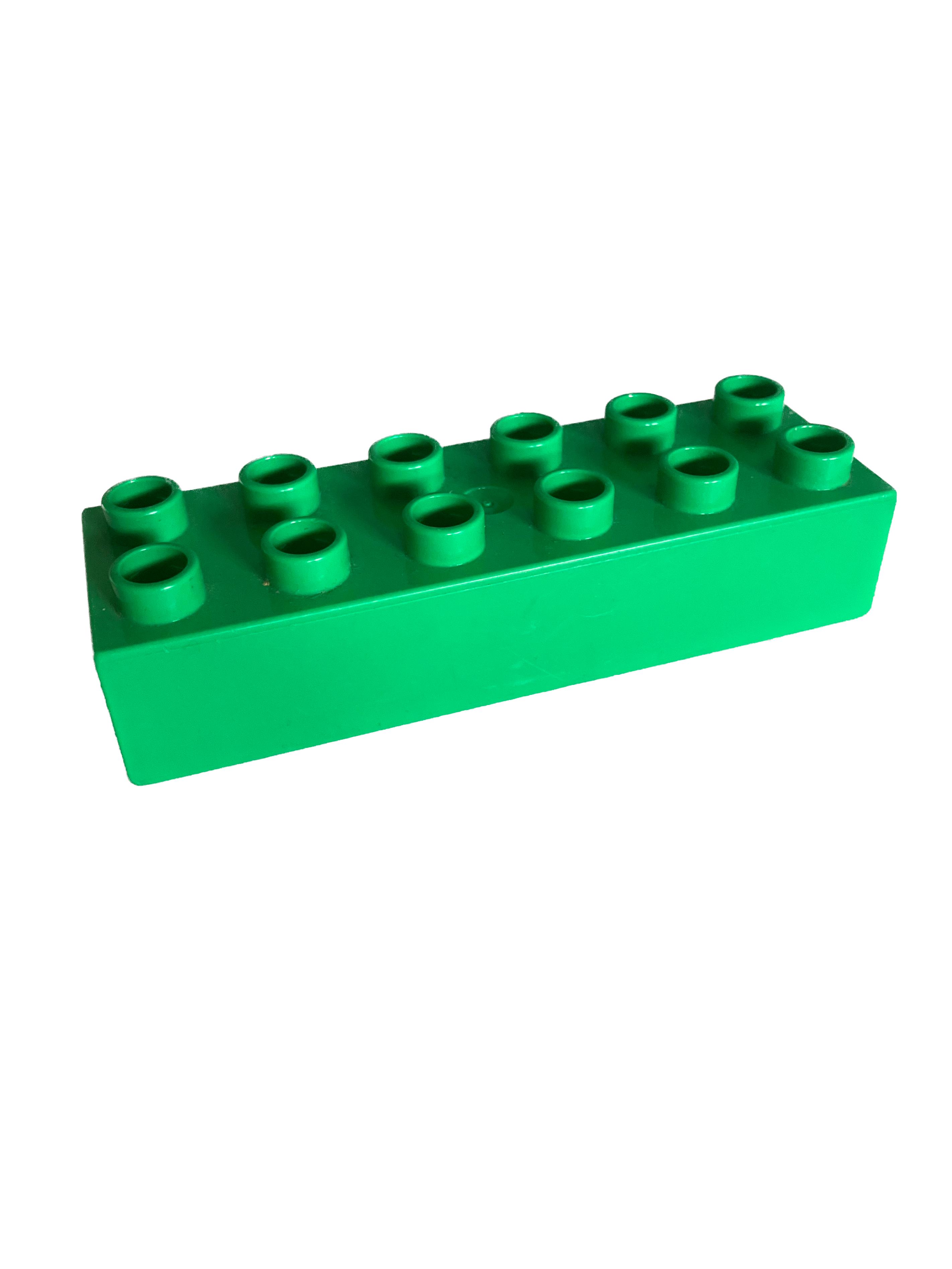 Lego Duplo kostka zelená 6x2 tlustá HODNĚ HRANÁ